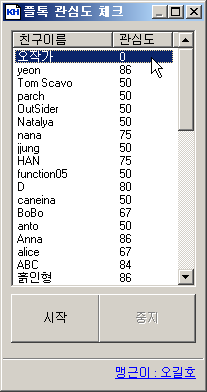 플레이톡 관심도 체크